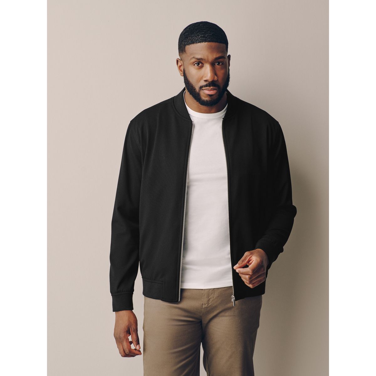 Blouson bomber élégant motionflex noir, NEXT