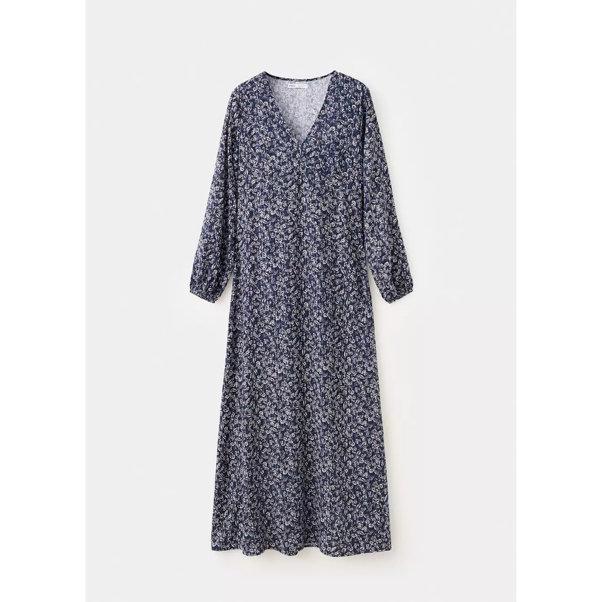 Robe longue à motif cachemire bleu marine, MANGO TEEN