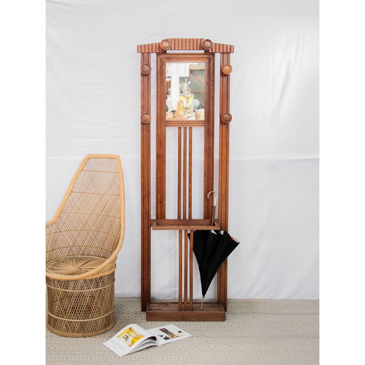 Grand porte-manteaux en bois Max N°192 - Bon état bois, DEBONGOUT