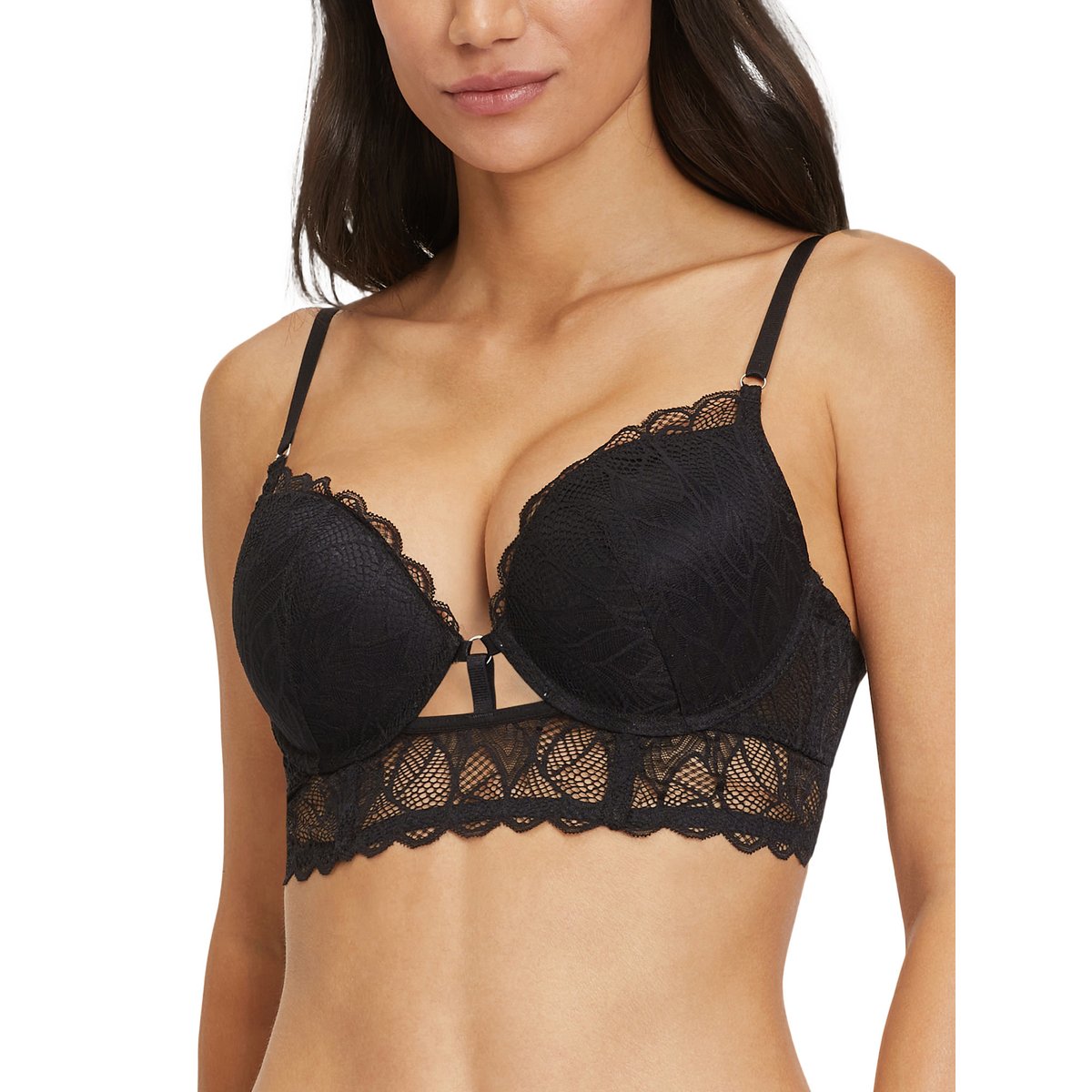 Soutien-gorge bustier push-up Alicia noir, LASCANA