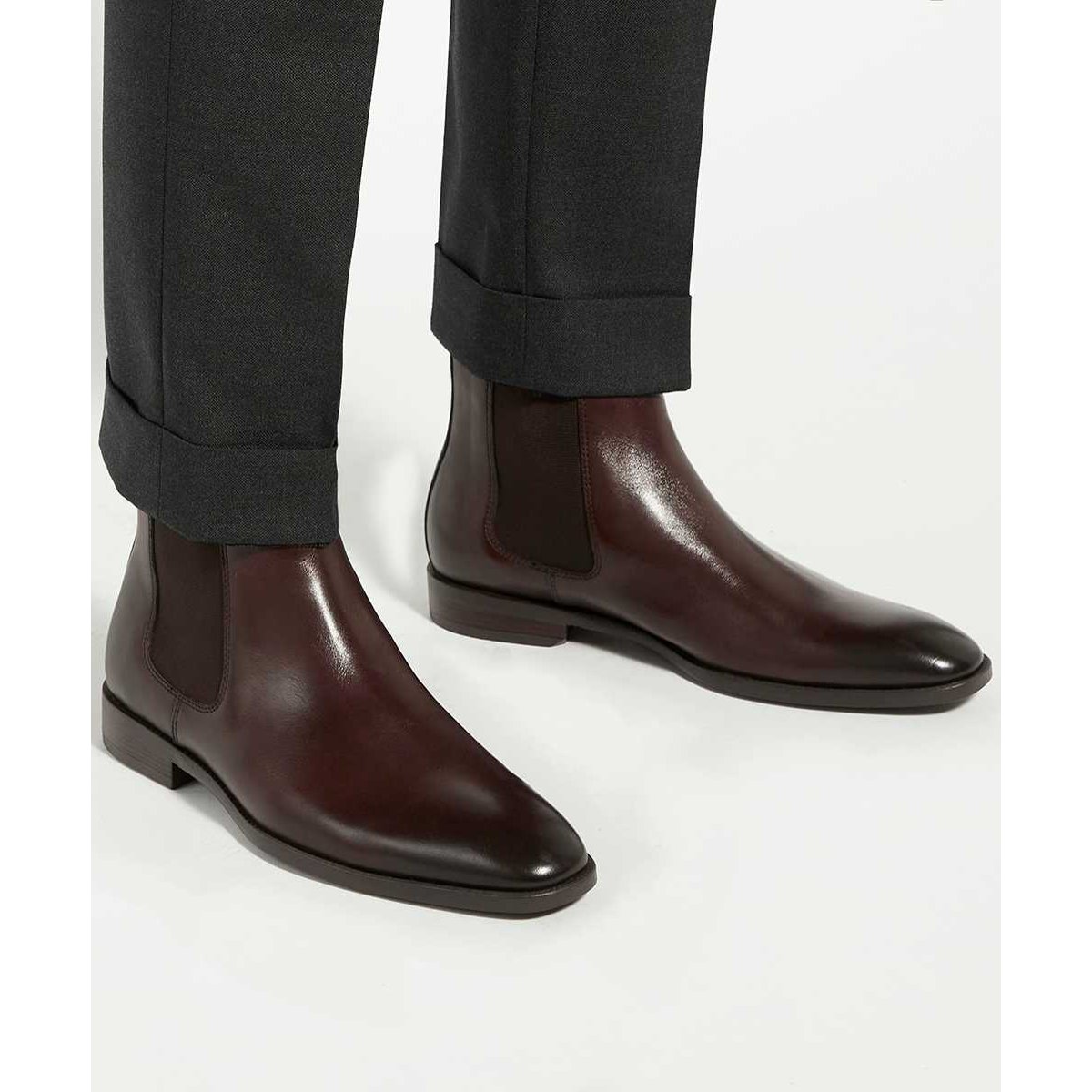 Bottines Chelsea en cuir avec semelle souple - MATCHIN Wide Fit dark brown-leather, DUNE LONDON