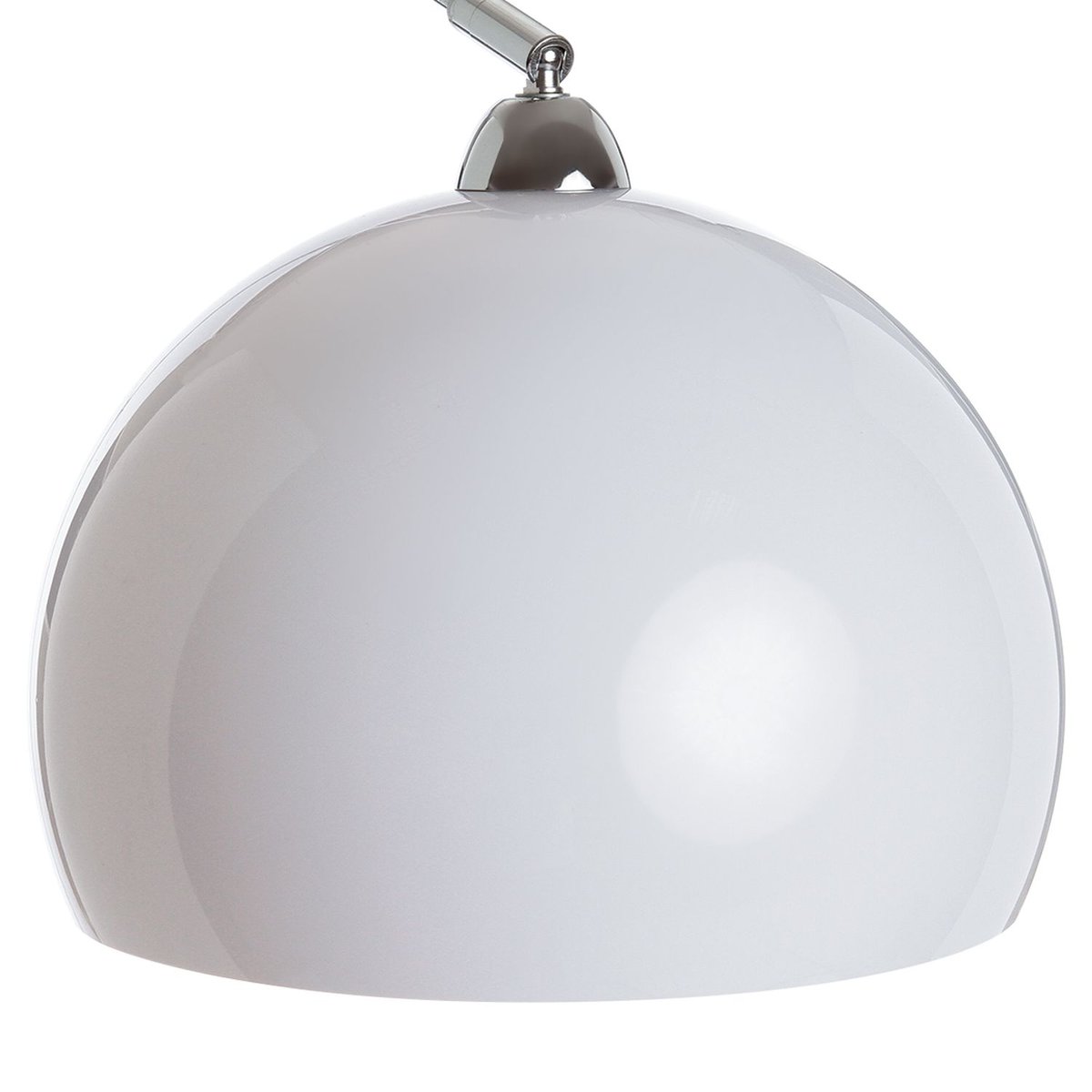 Lampadaire design en métal avec base en marbre CONTEMPO CHIC blanc, ATMOSPHERA