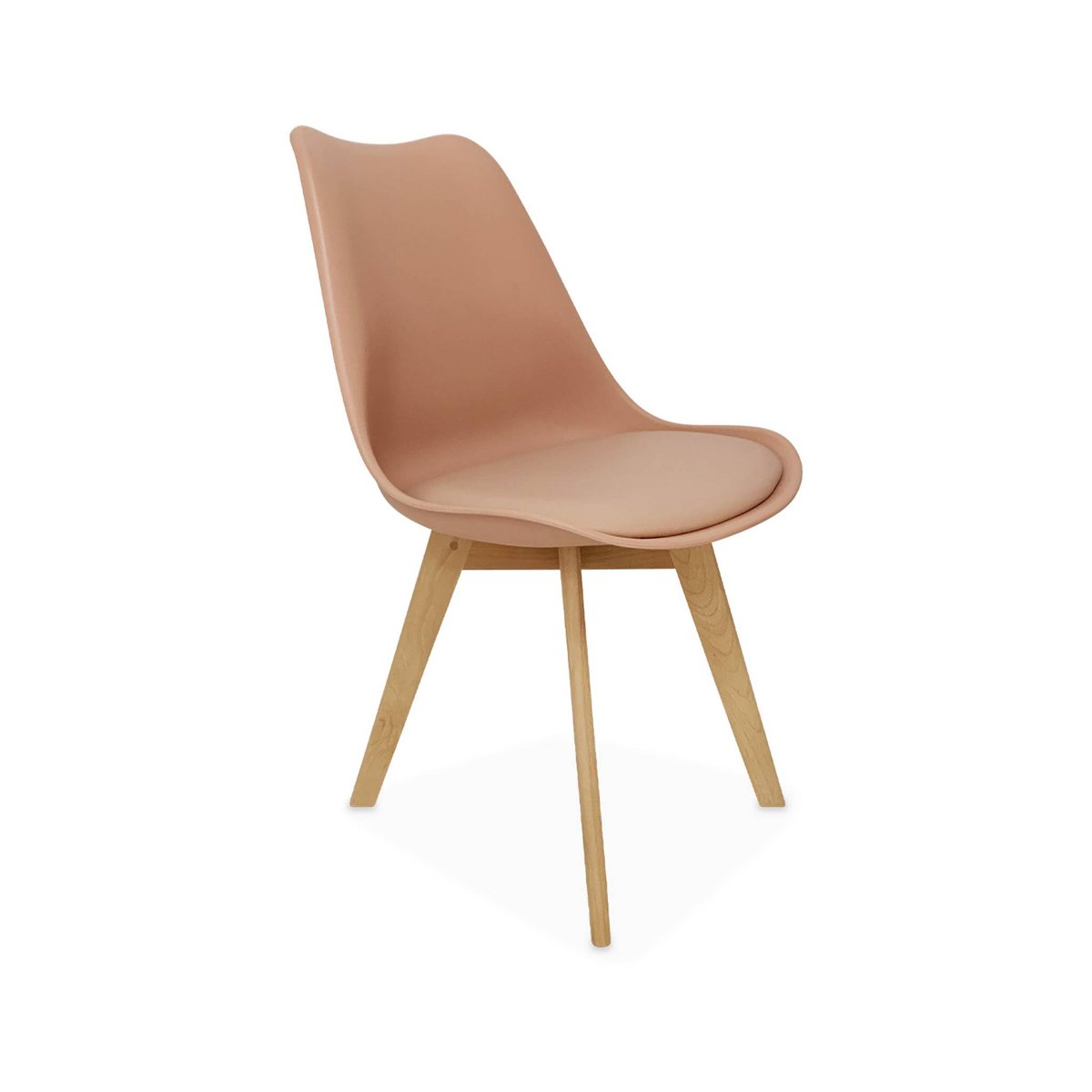 Chaise scandinave bois de hêtre (lot de 4) NILS vieux rose, SWEEEK