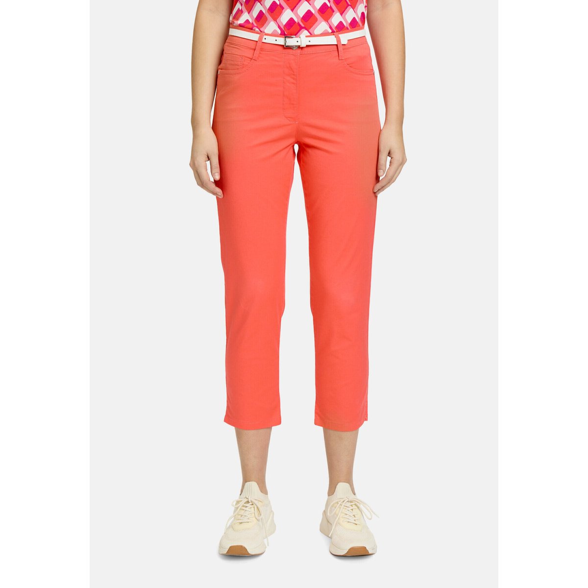 Pantalon d'été à ceinture hot coral, BETTY BARCLAY
