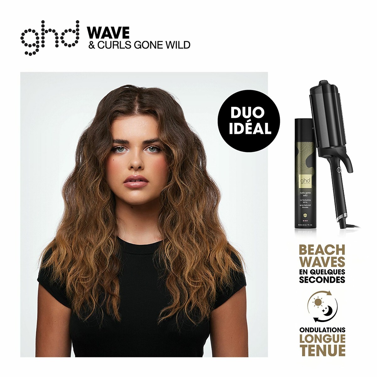 Texturising Spray Curl Gone Wild black, GHD