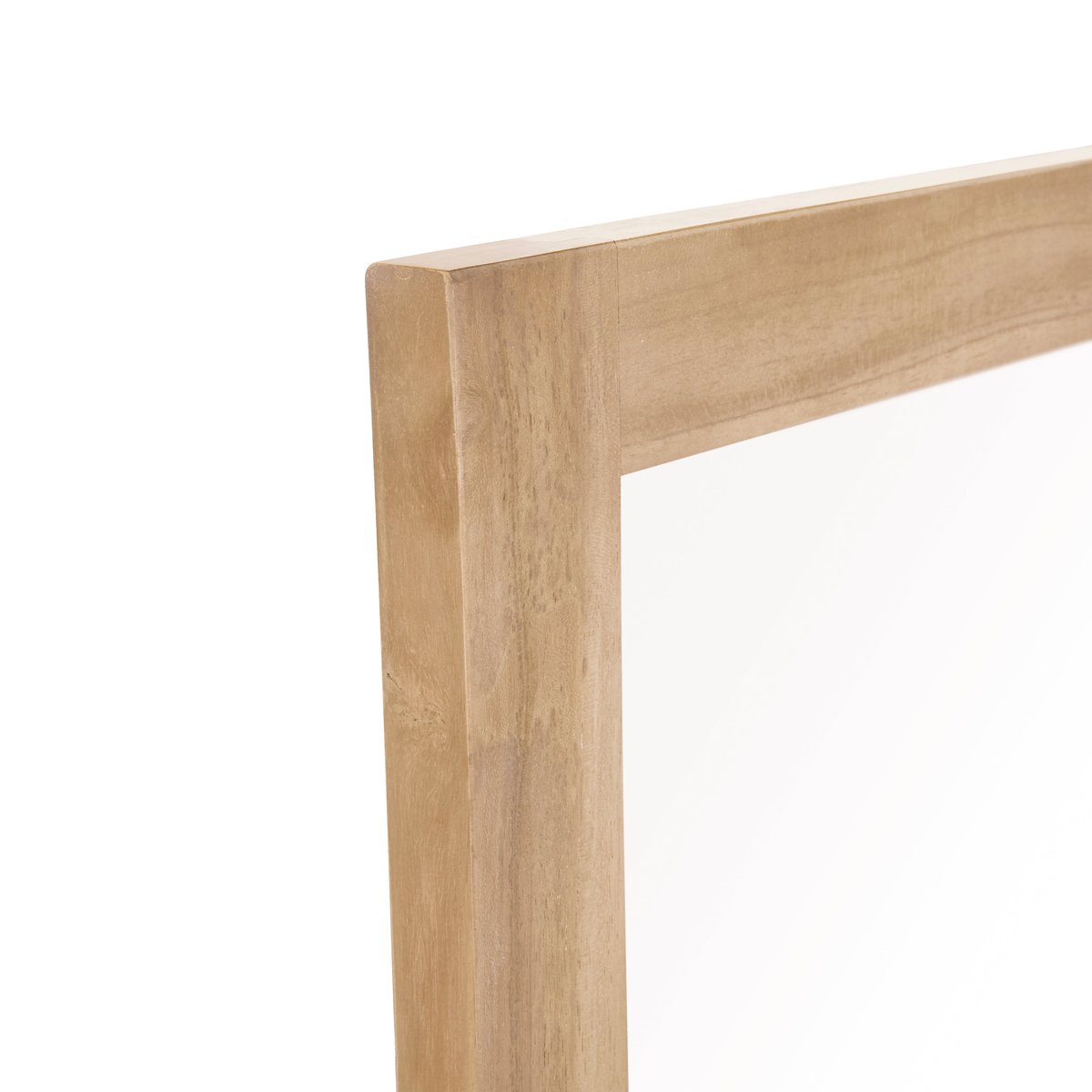 Miroir en teck massif rectangulaire 80x50 cm naturel, BERAH GETAH