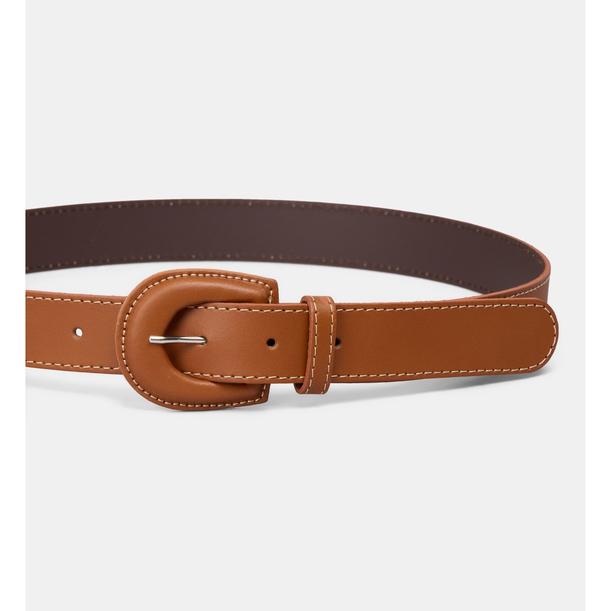 Ceinture elisa en cuir camel, GALERIES LAFAYETTE