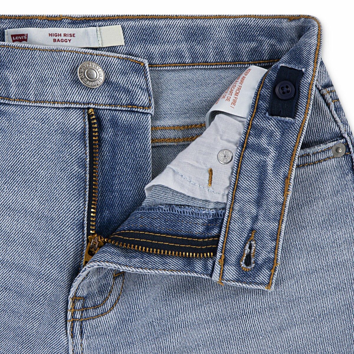 Jeans larghi, forma baggy denim blu chiaro, LEVI'S KIDS