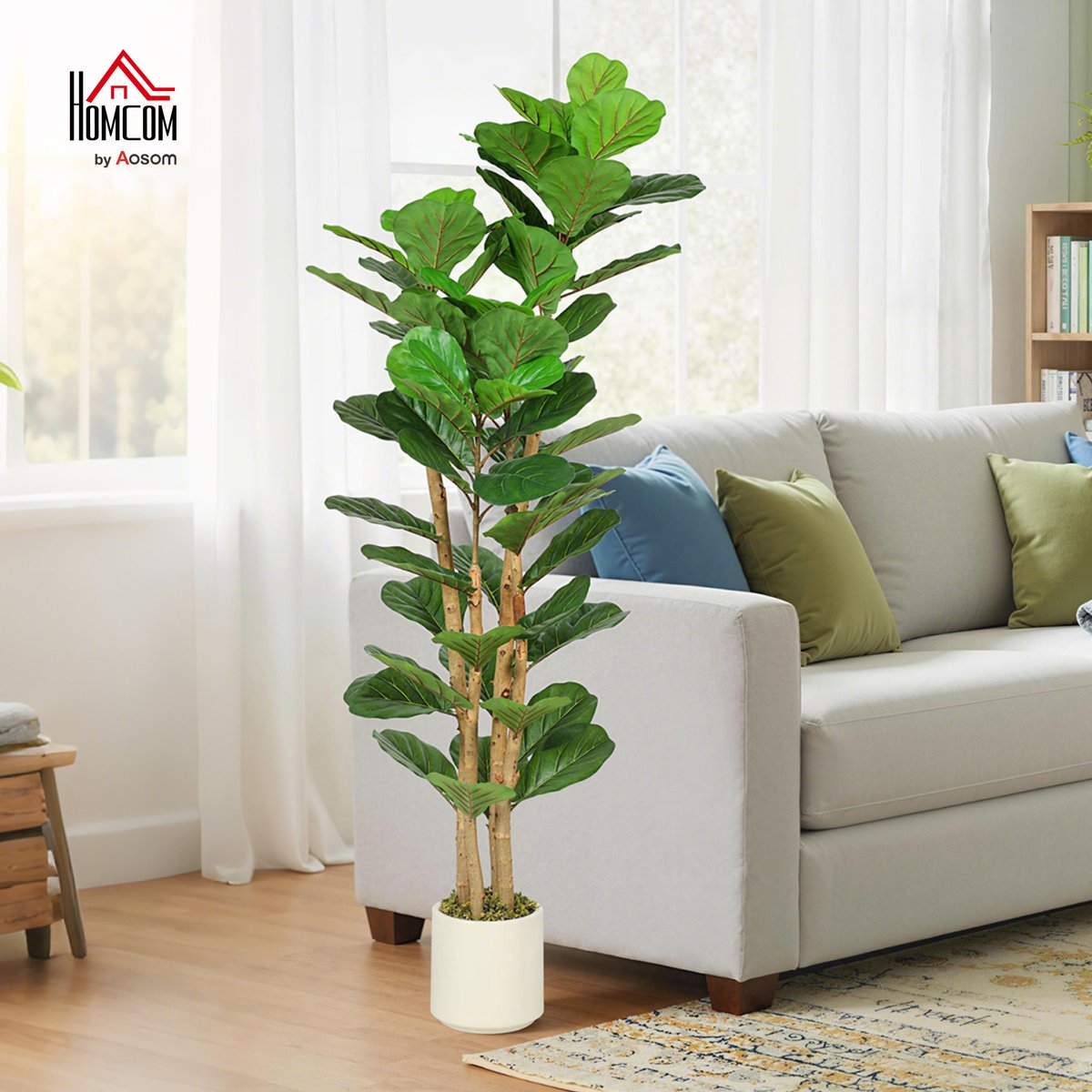 Plantes artificielles PEVA Vert vert, HOMCOM