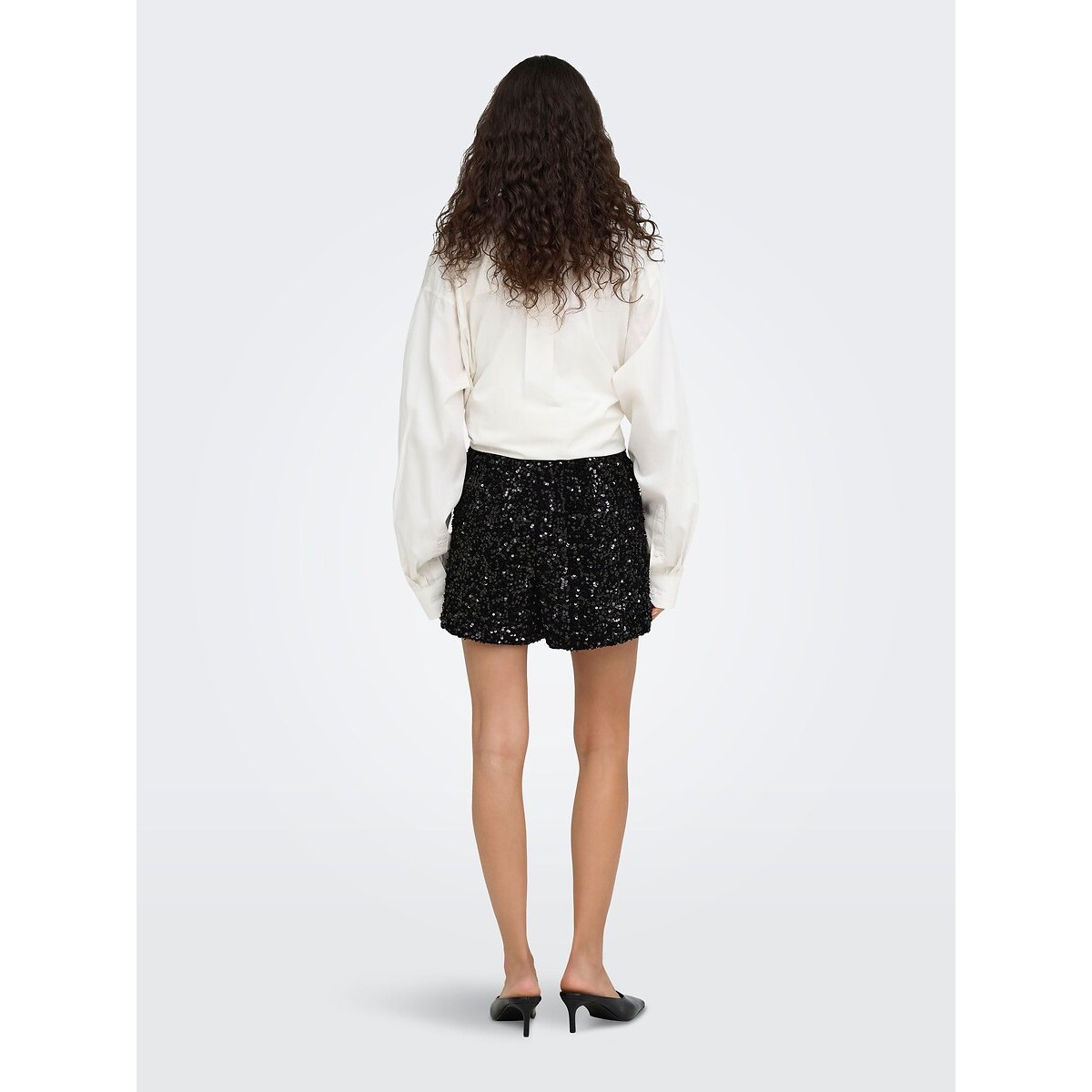 Short à sequins noir, ONLY