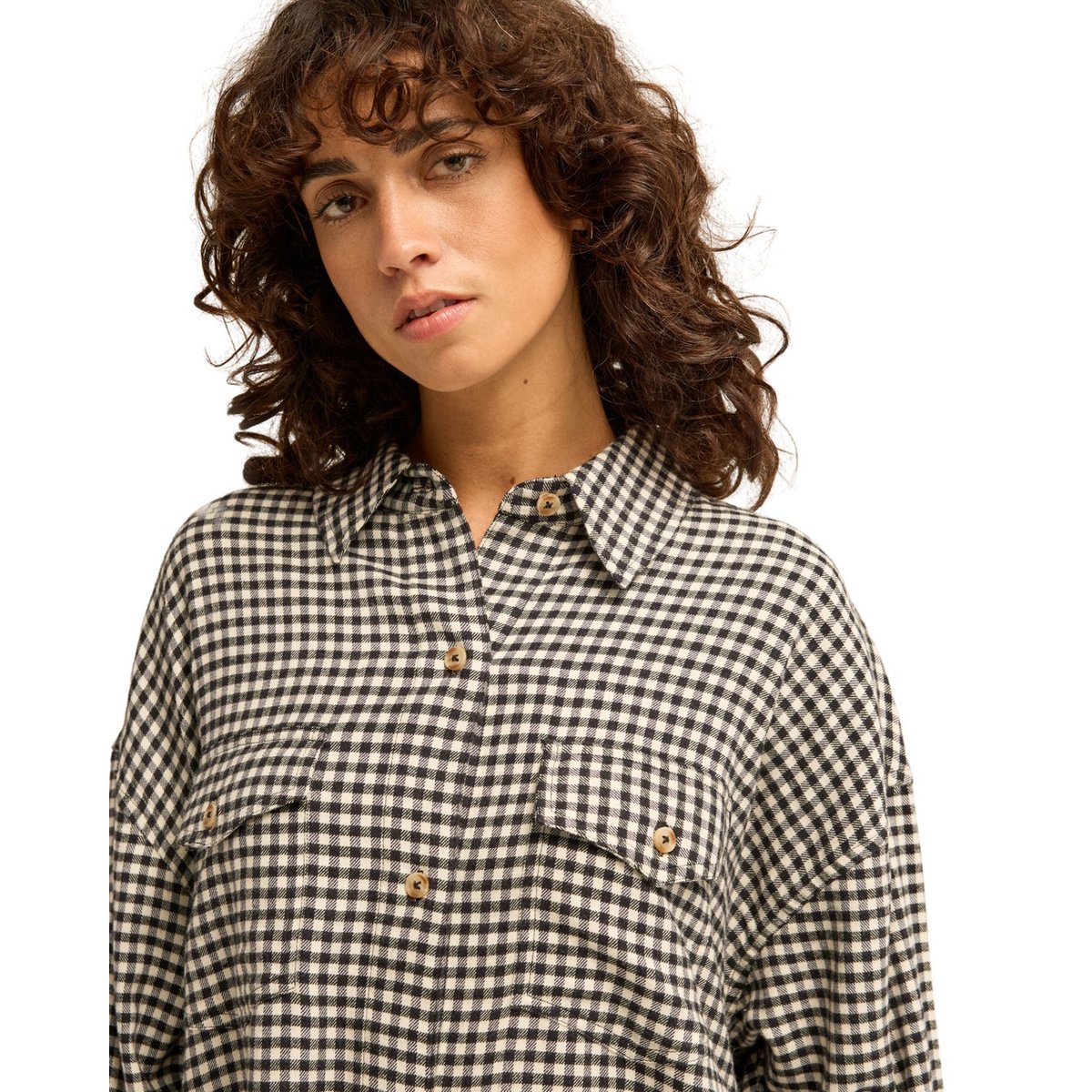 Robe chemise WINTER CHECKS noir black pebble, BILLABONG