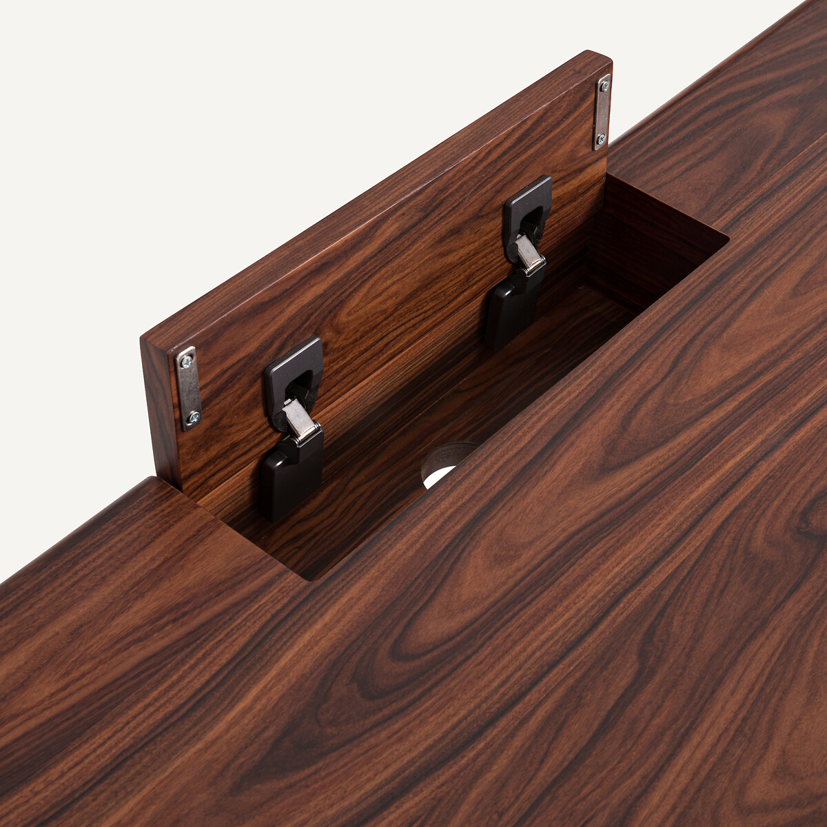 Bureau en MDF plaqué palissandre, 2 tiroirs, LEVENOR palissandre, AM.PM