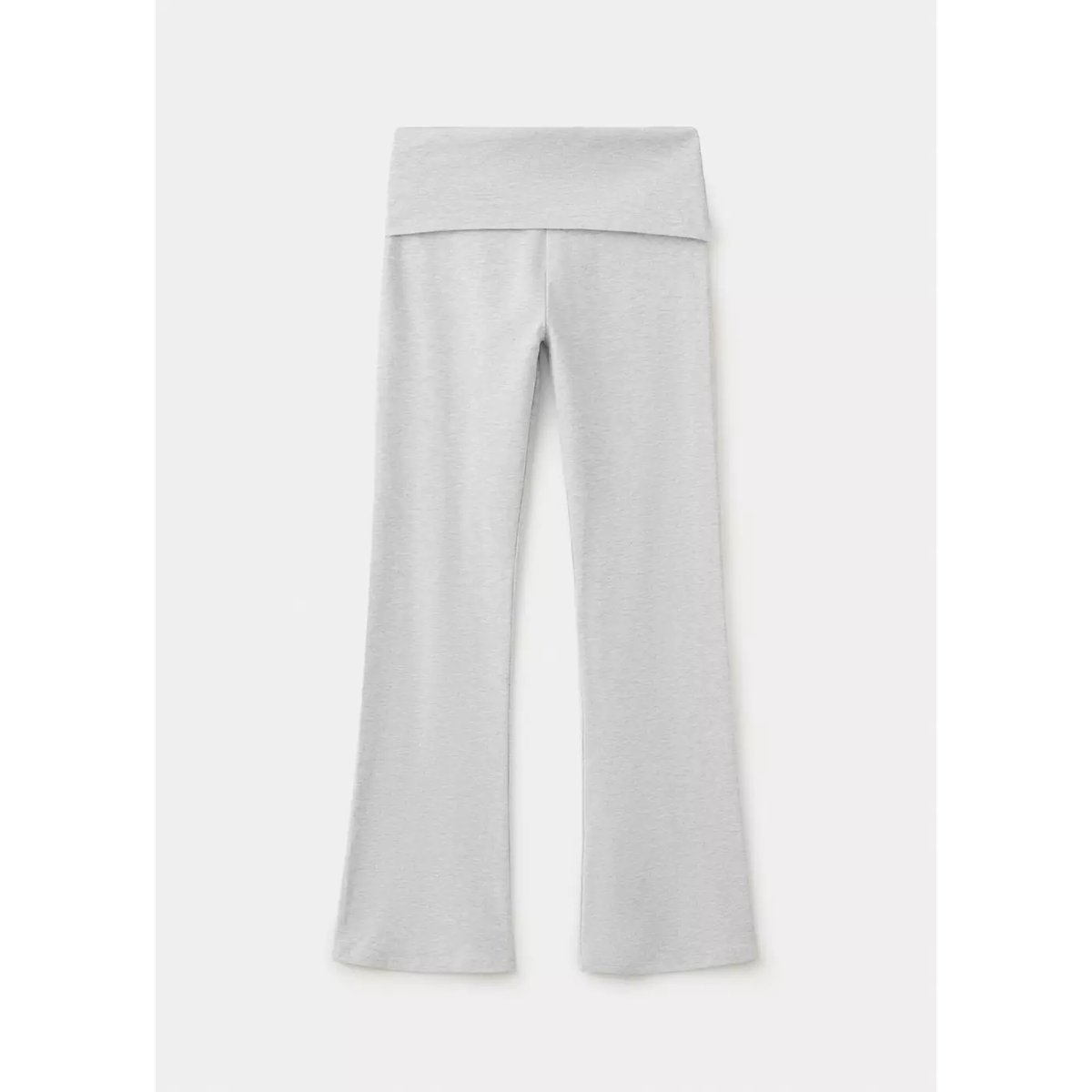 Leggings taille retournée gris chiné clair, MANGO TEEN