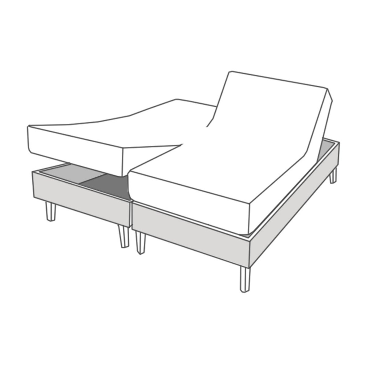 Protege matelas duo pur coton MOLLETON blanc, GARNIER THIEBAUT