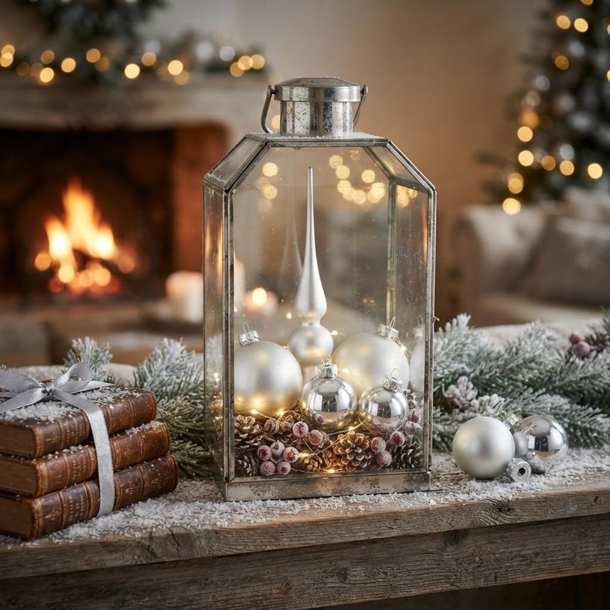 Kit de 19 Boules de Noël argent, EDEN
