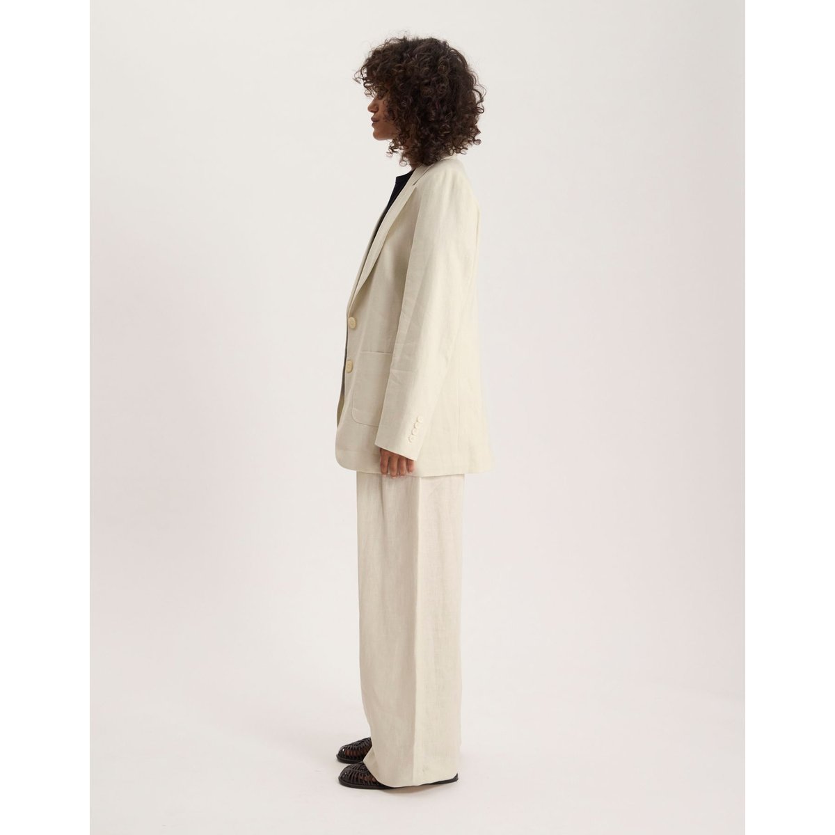 Veste Thadée en lin ecru, INES DE LA FRESSANGE PARIS
