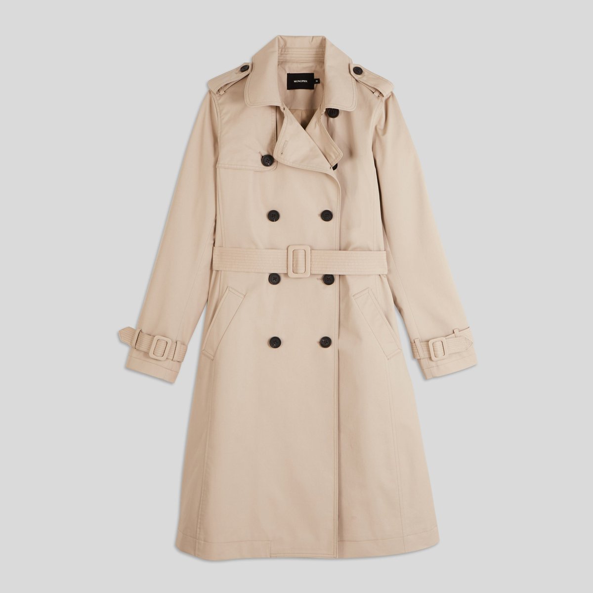 Trench ceinturé en coton trench, MONOPRIX