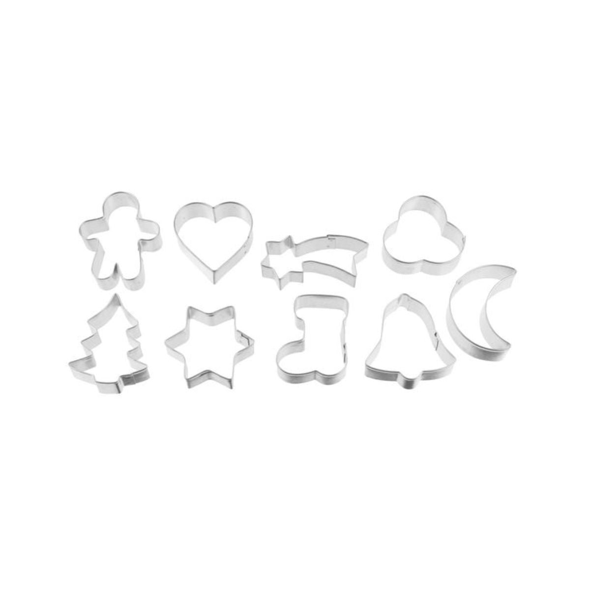 Lot de 9 emporte-pièces de Noël sur cintre gris, ZENKER