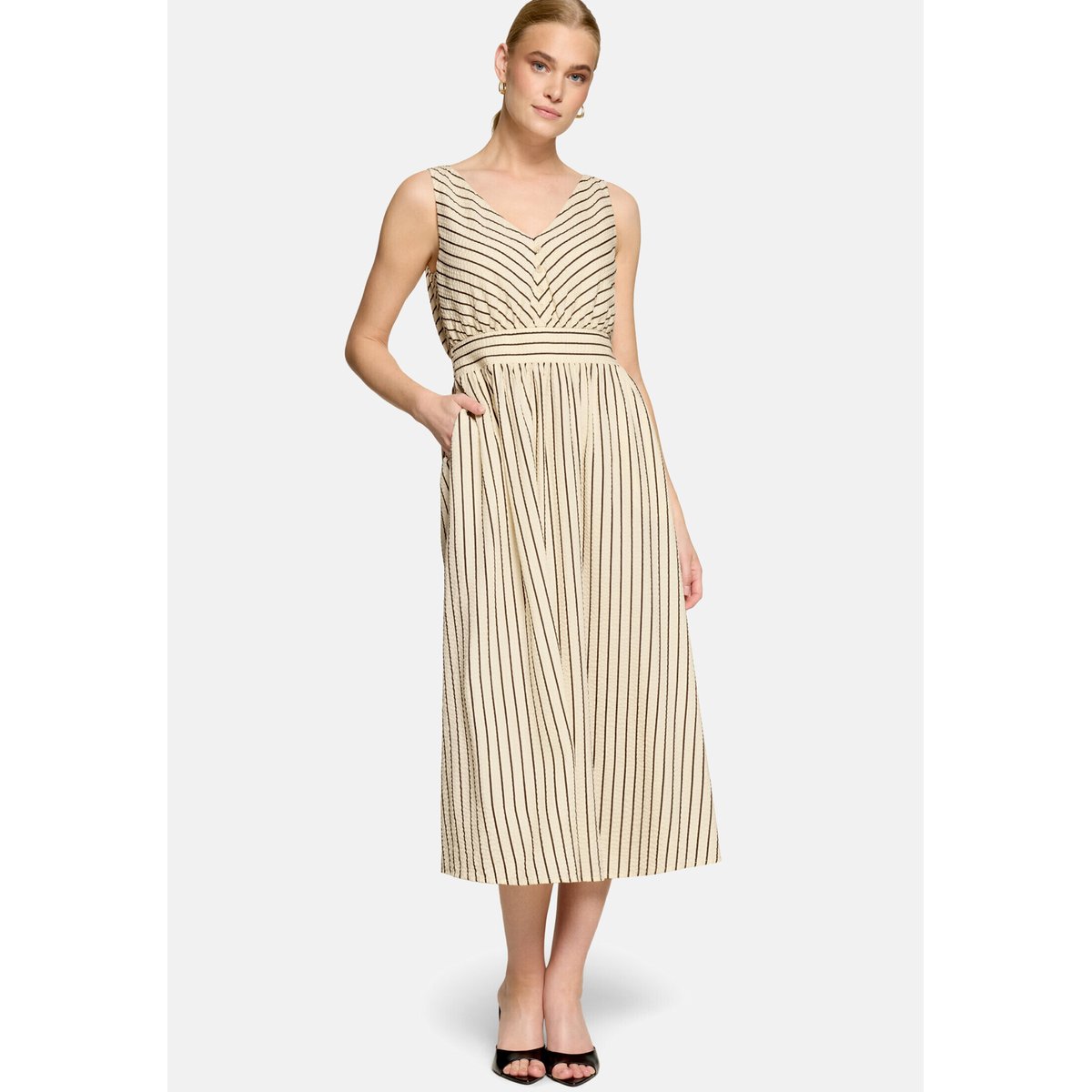 Robe casual à rayures cream/brown, ZERO
