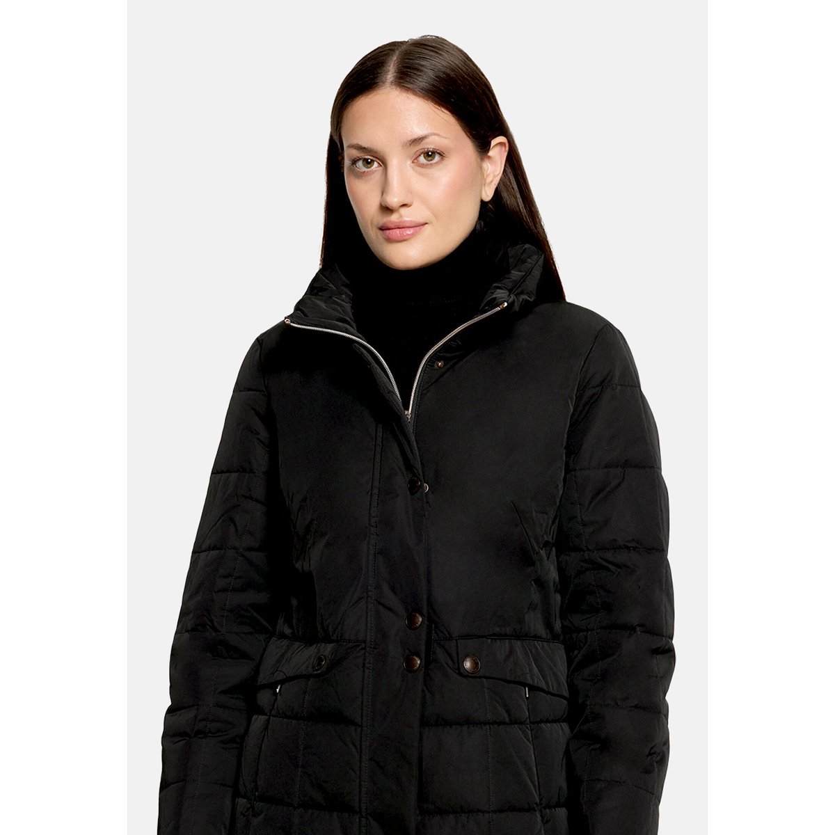 Manteau d'hiver avec partie veste sans manches amovible noir, GIL BRET