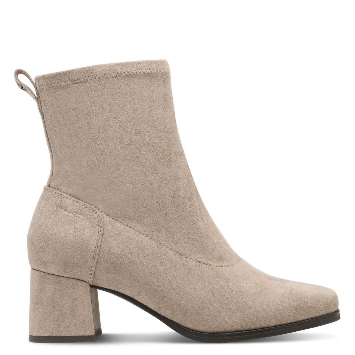 Bottine talon bloc gris, TAMARIS