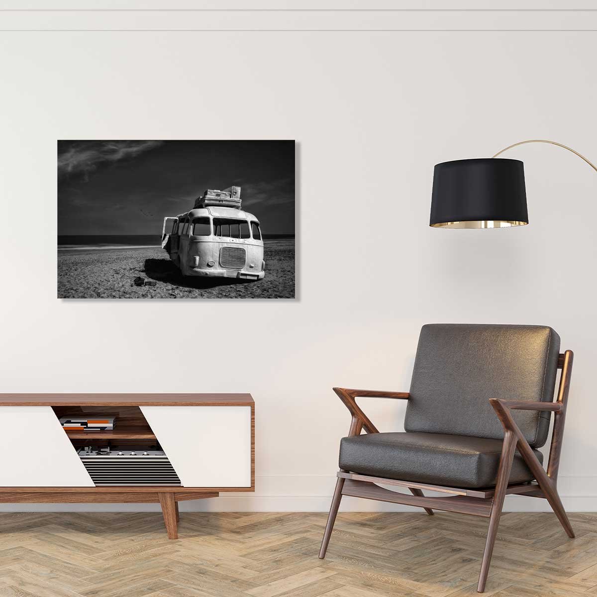 Tableau beached bus tableau alu dibond, HEXOA