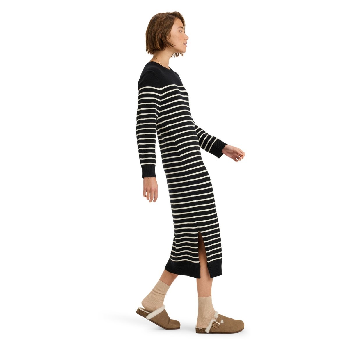 Robe pull à manches longues COOL WAVES. noir anthracite, ROXY