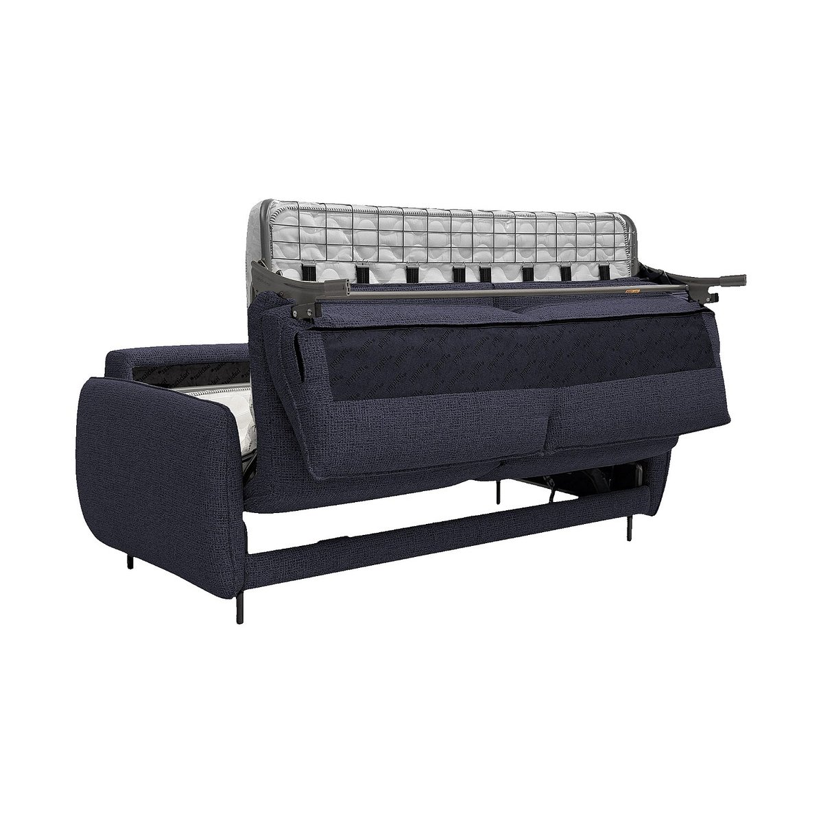 Canapé convertible - Matelas en mousse 13 cm - Tissu Tolfa MILANO ll bleu, HABITAT