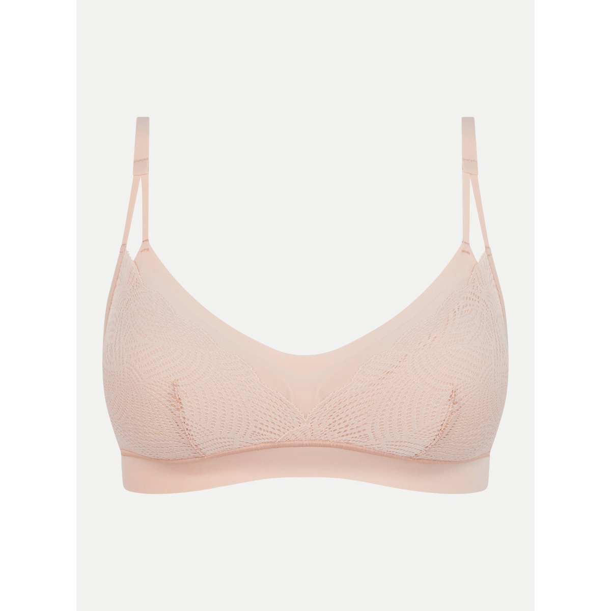 Bralette dentelle à coques SOFTSTRETCH beige doré, CHANTELLE
