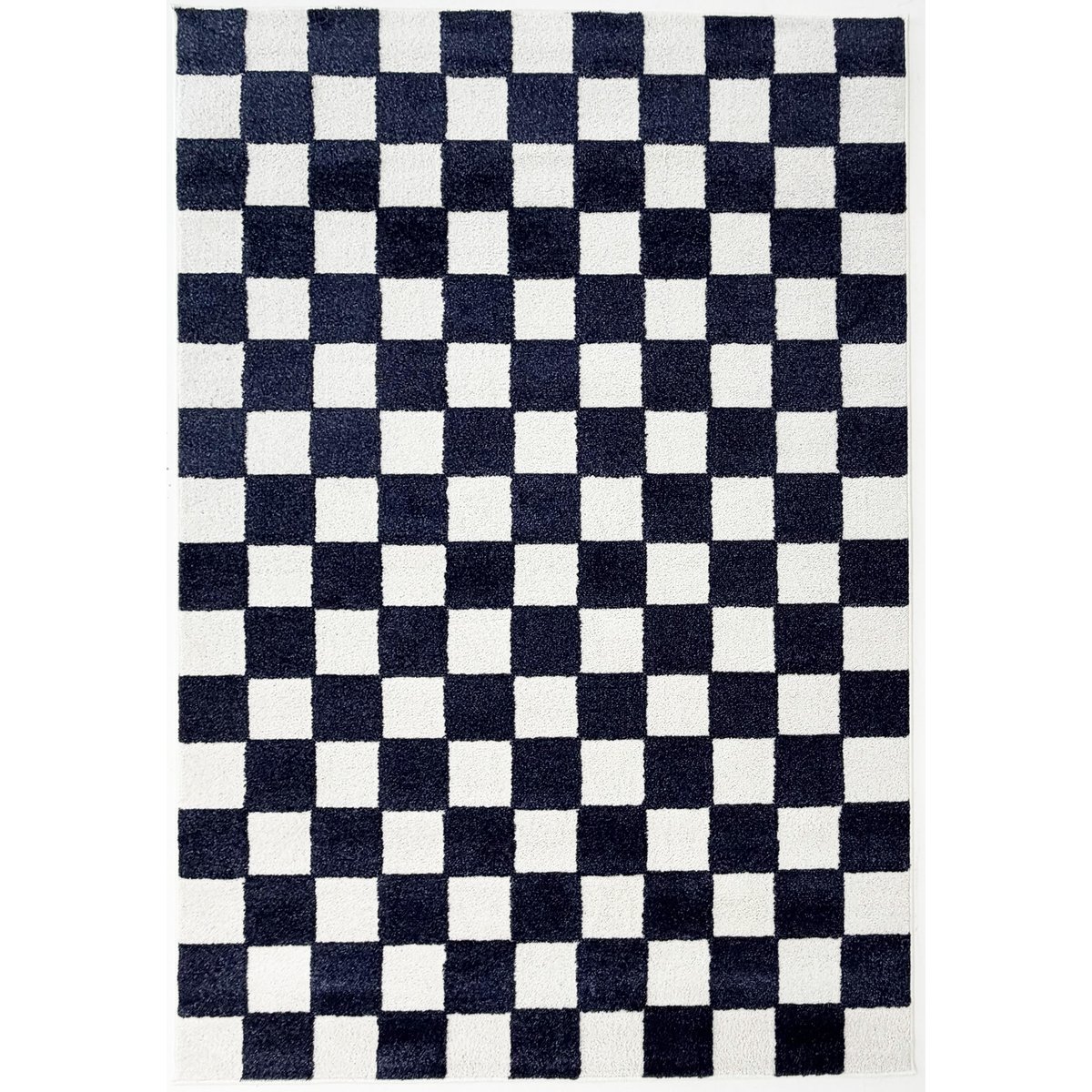 Tapis damier bicolore TERRA DEL SOL bleu, NAZAR RUGS X PANTONE