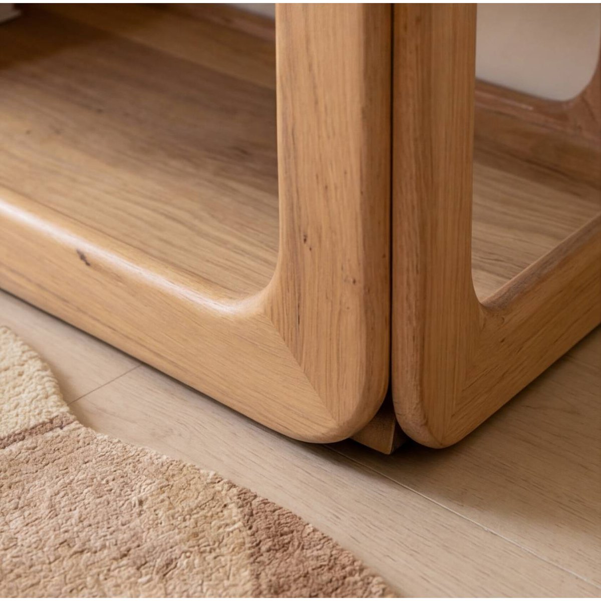 Meuble TV en bois d'acacia 160cm TRINITE bois clair, MADE IN MEUBLES 