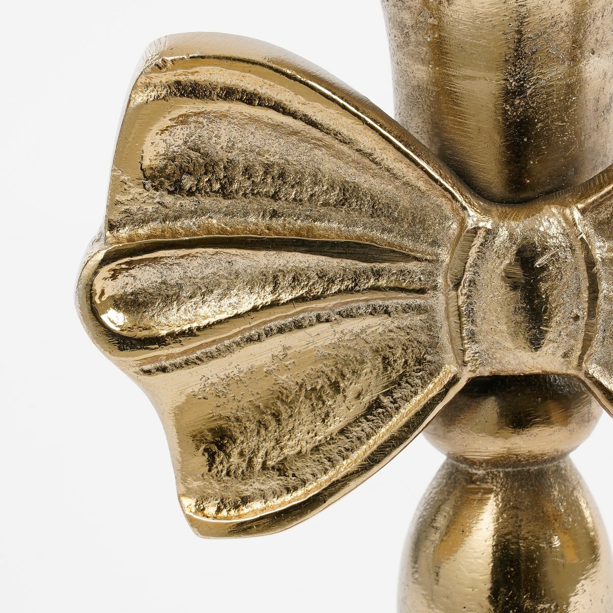Bougeoir avec nœud BLIZZY or, MICA DECORATIONS
