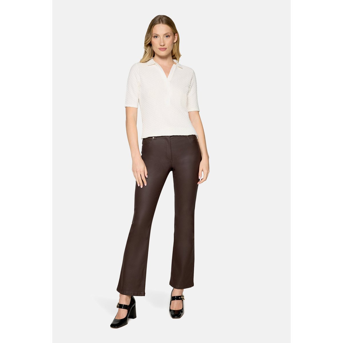 T-shirt basique à boutons blanc, BETTY BARCLAY