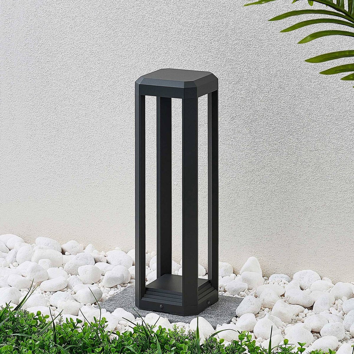 Luminaire extérieur en aluminium moderneLED anthracite, LUCANDE