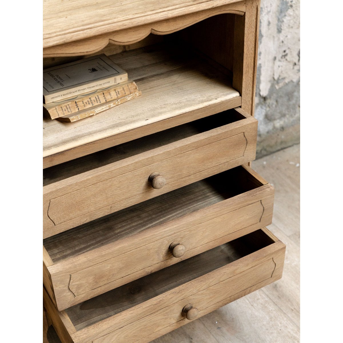 Petit meuble de rangement en bois Valery N°156 - Bon état bois clair, DEBONGOUT
