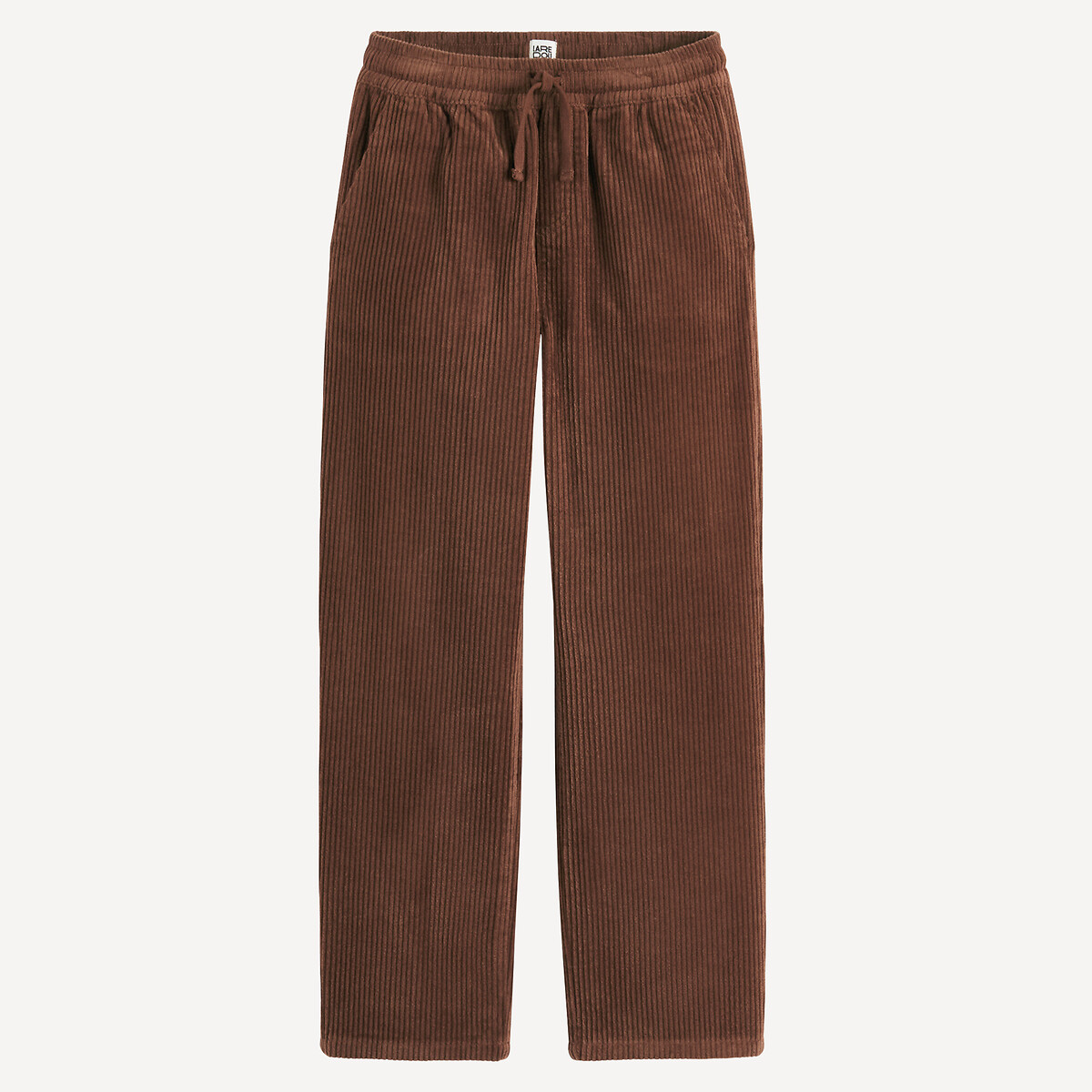 Pantalon droit en velours côtelé marron, LA REDOUTE COLLECTIONS