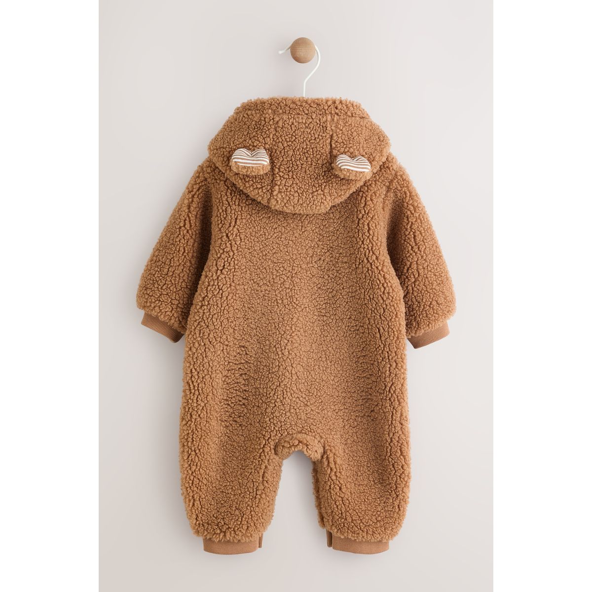 Combinaison bébé à capuche imitation mouton marron, NEXT