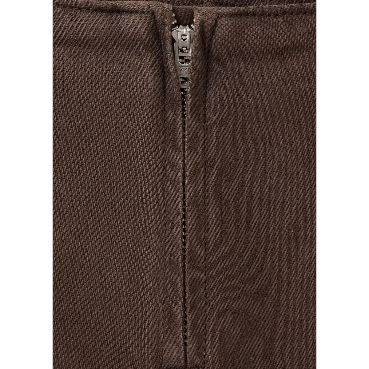 Jean taille basse coupe droite marron, MANGO TEEN