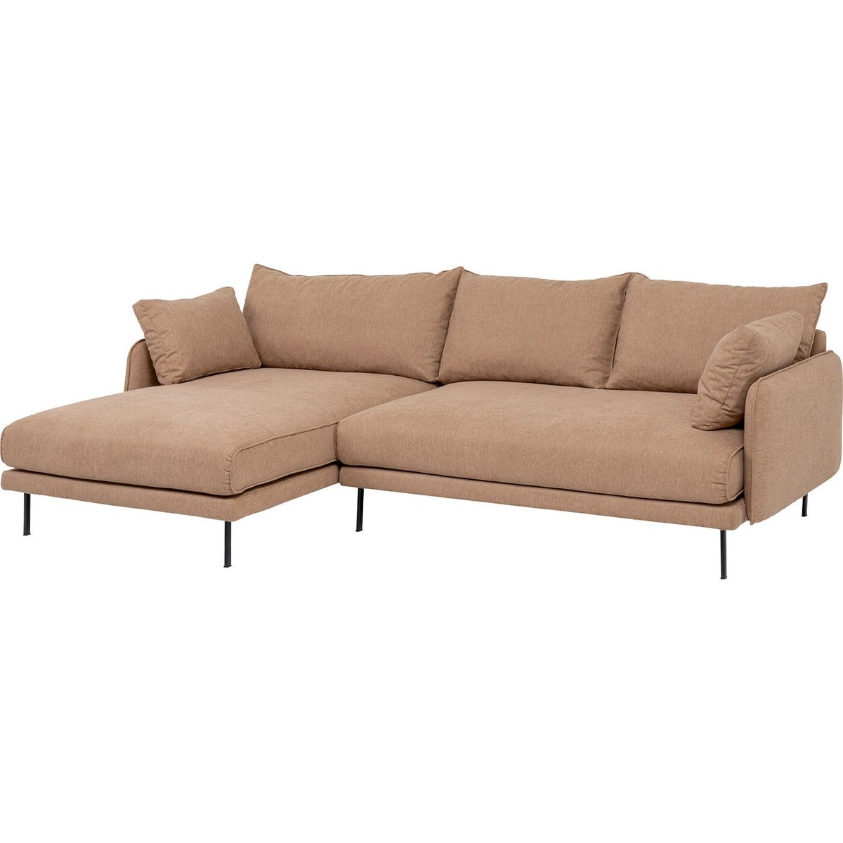 Canapé d'angle Edna droite marron clair marron, KARE DESIGN