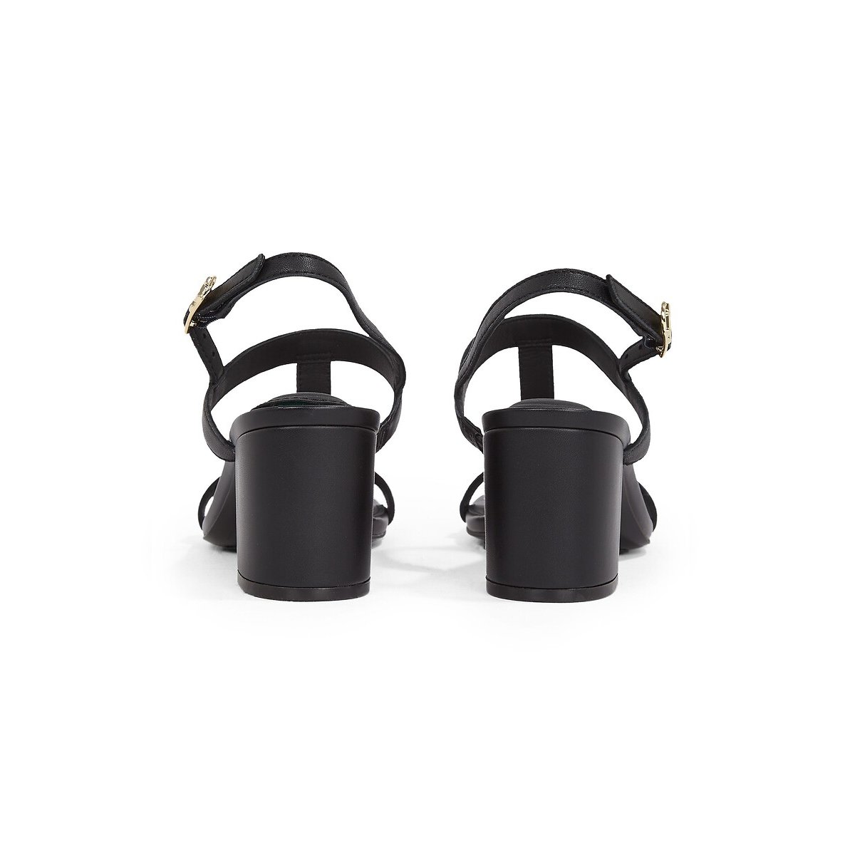 Sandali in pelle con tacco nero , TOMMY HILFIGER