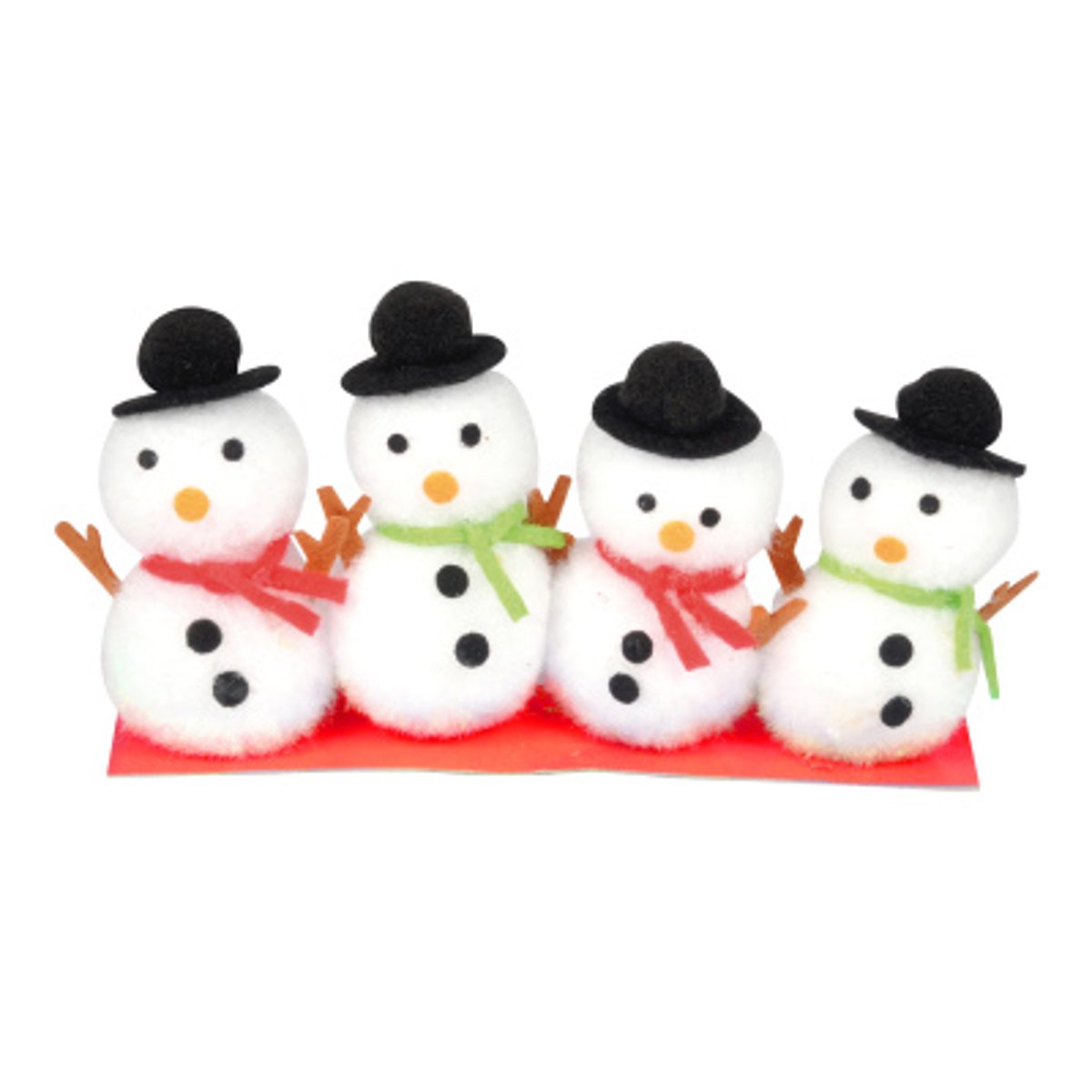 Set de 4 bonhomme de neige blanc, EDEN