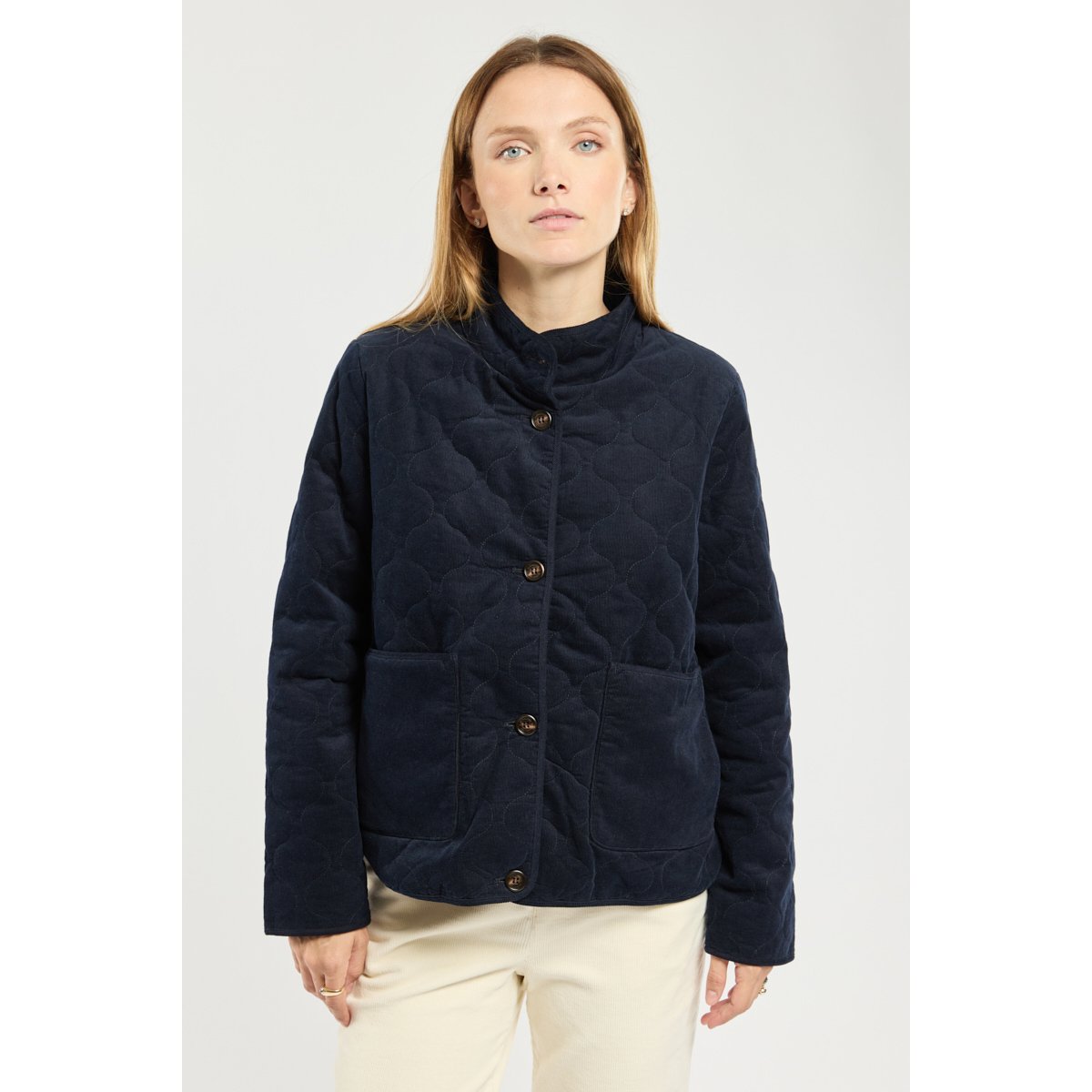 Veste velours BHOPAL navy, BERMUDES