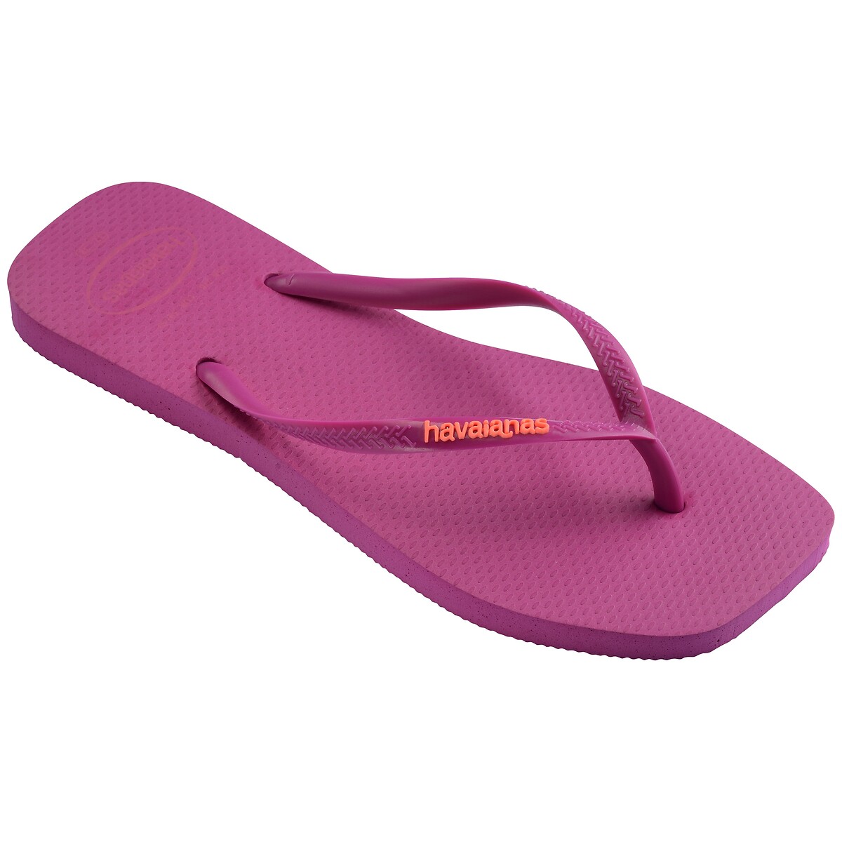 Square Logo Pop Up flip flops fuchsia pink, HAVAIANAS