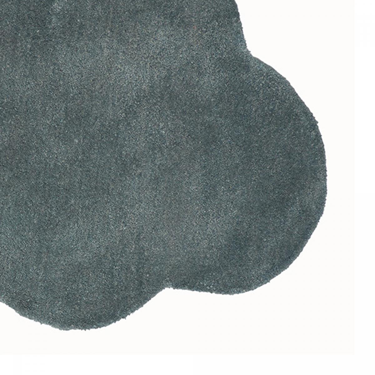 Tapis enfant fait main en coton NUAGE 1 gris, UN AMOUR DE TAPIS