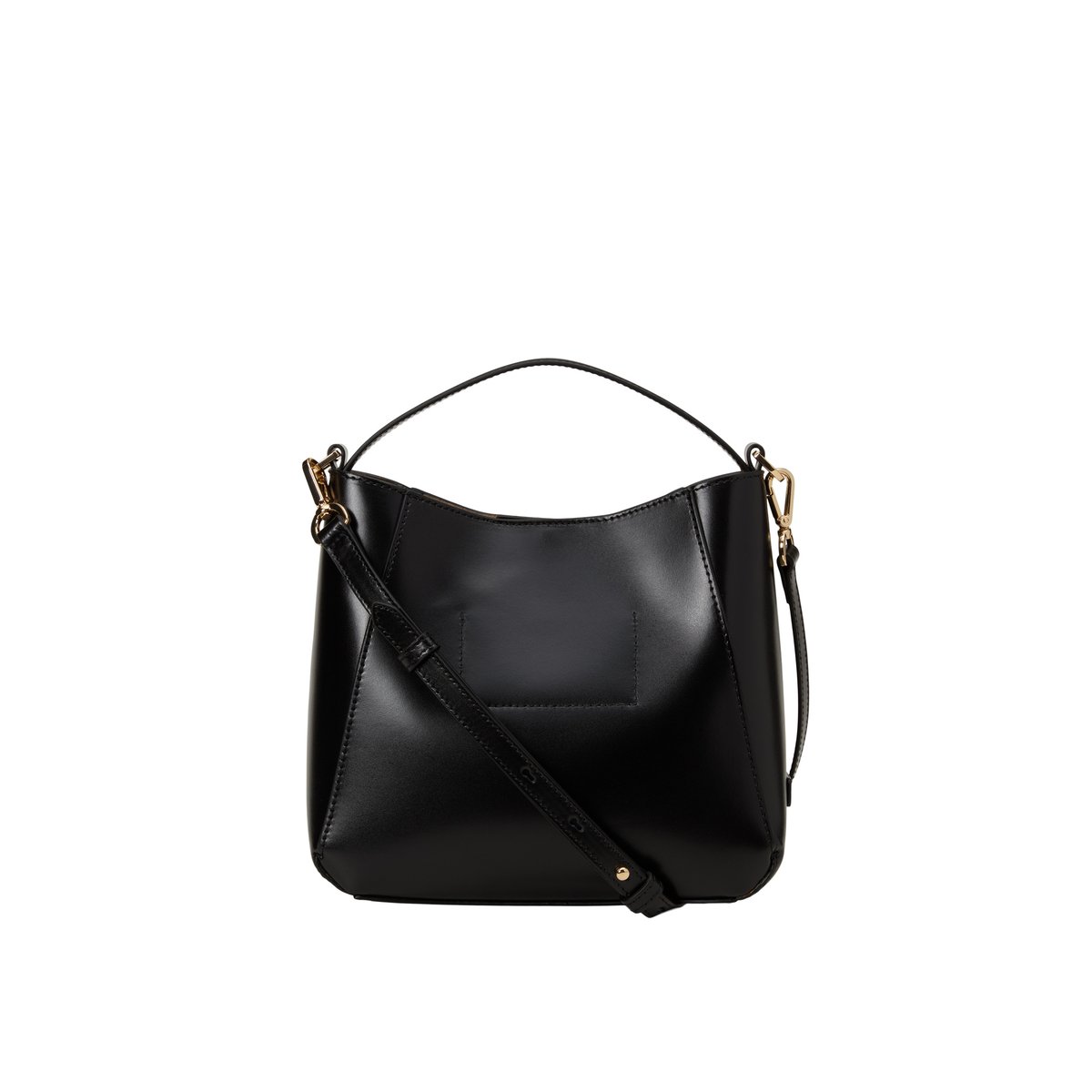 Sac à bandoulière modèle Tilda en cuir de veau de grande qualité noir, MARC O'POLO