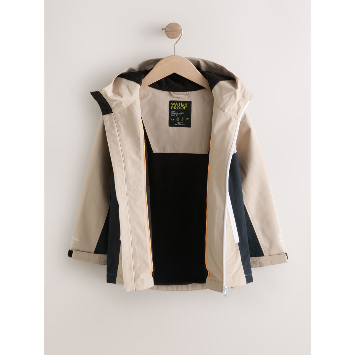 Veste à capuche imperméable doublée naturel, NEXT