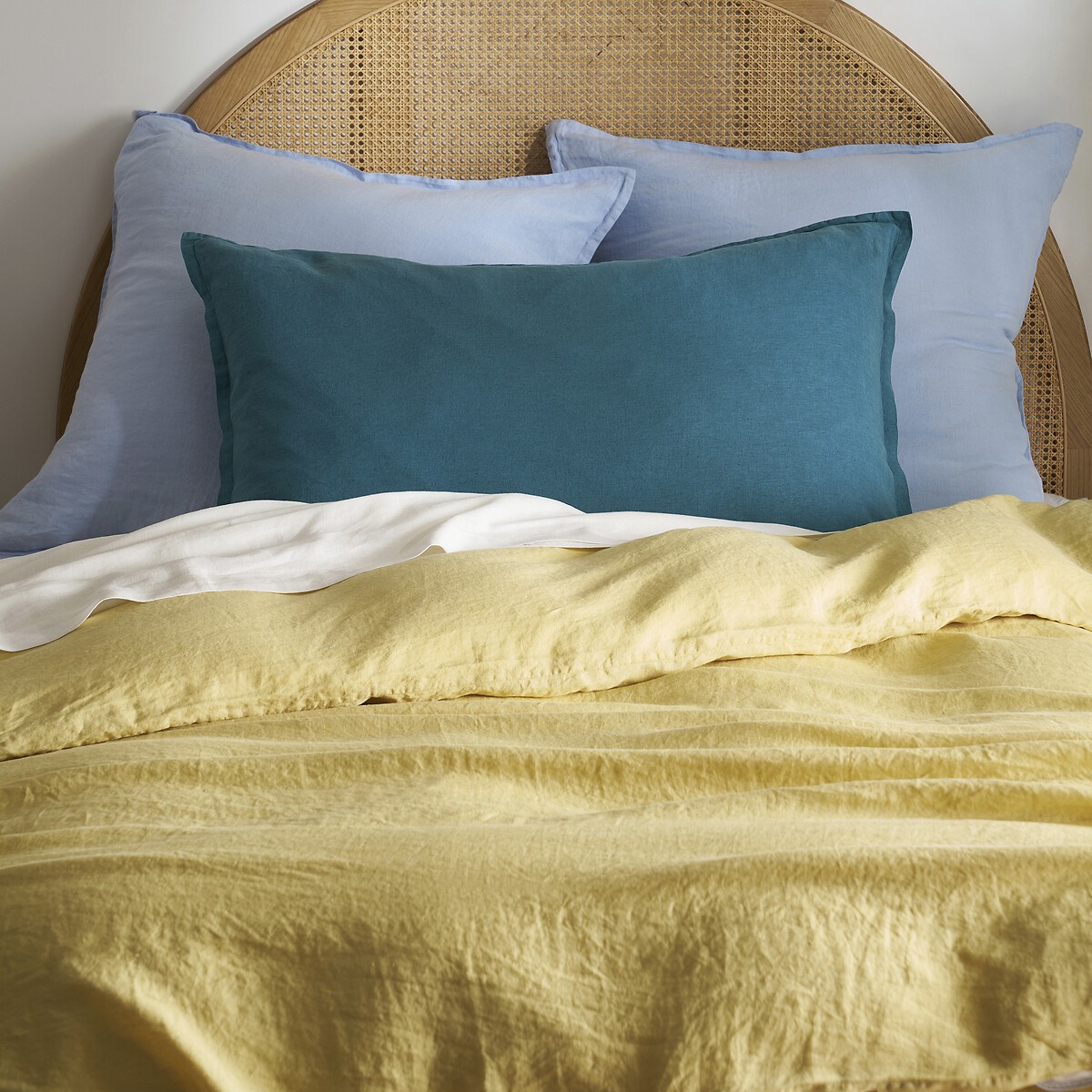 Linot Washed Linen Pillowcase white, LA REDOUTE INTERIEURS