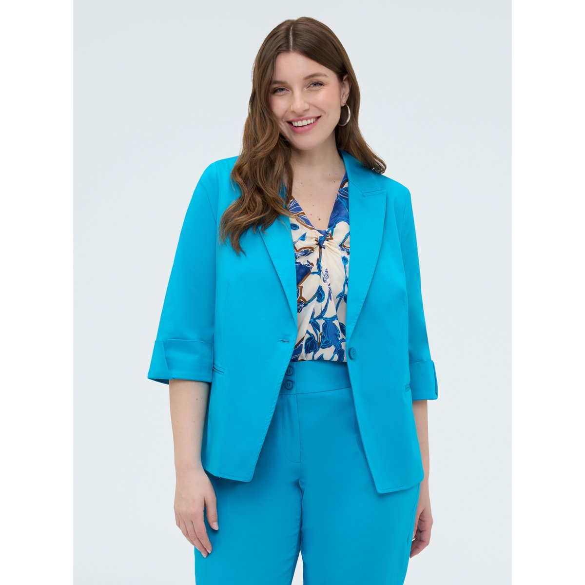 Blazer à revers light - blue, FIORELLA RUBINO