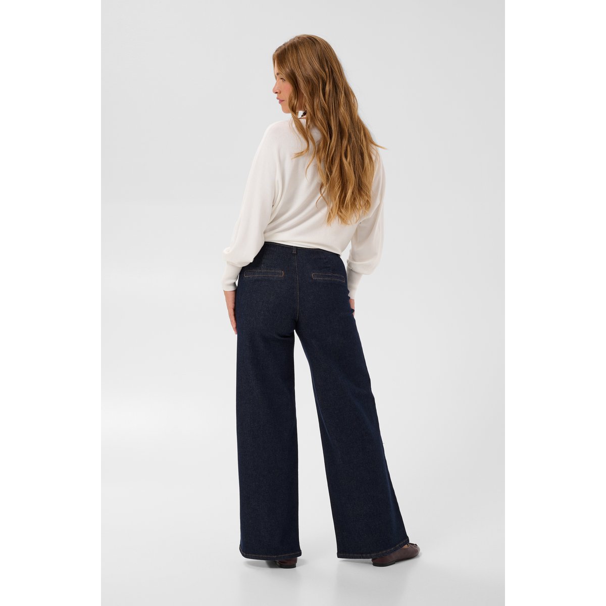 Jeans bleu dark blue unwashed denim, KAFFE