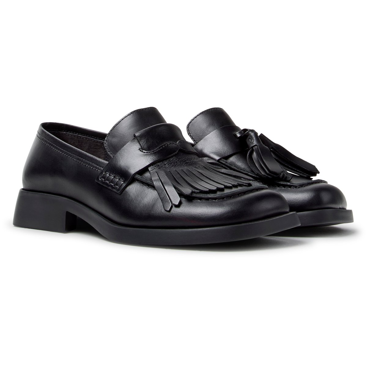 Mocassins Donna Smooth Leather noir 001, CAMPER